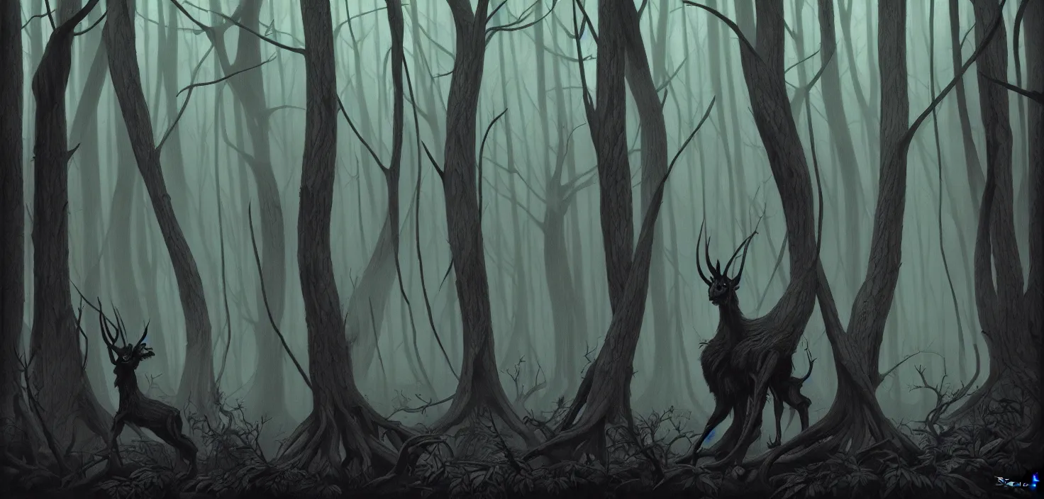 Image similar to dark forest by brom gerald