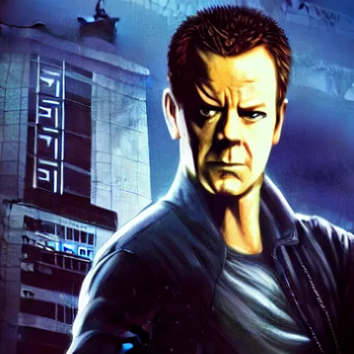 Image similar to Neo fighting Jack Bauer, from Matrix: 24 crossover (2005)