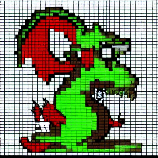 Image similar to pixelart dragon sprite