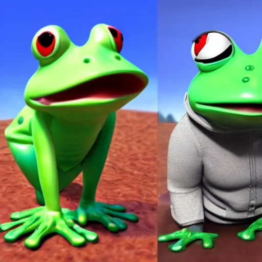 Image similar to cgi pixar frog