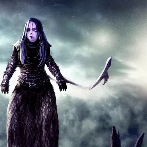 Prompt: Billie Eilish in Skyrim