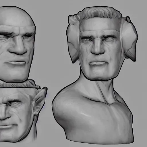 Prompt: game asset sheet, sketch greek face close up
