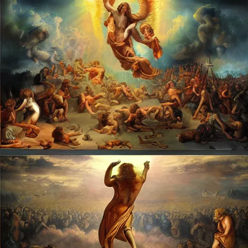 heavens versus hell art work