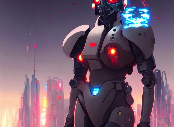 Image similar to cyberpunk mole wearing exo suit, details, futuristic, epic, destroyed city, landscape illustration concept art anime key visual trending pixiv fanbox by wlop and greg rutkowski and makoto shinkai and studio ghibli and kyoto animation symmetrical facial features