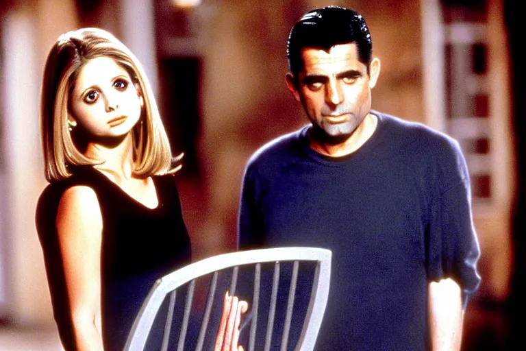 Image similar to sarah michelle gellar as buffy and cary grant as giles in buffy the vampire slayer