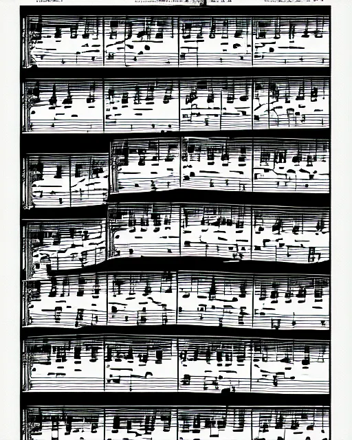 Image similar to sheet music digital art