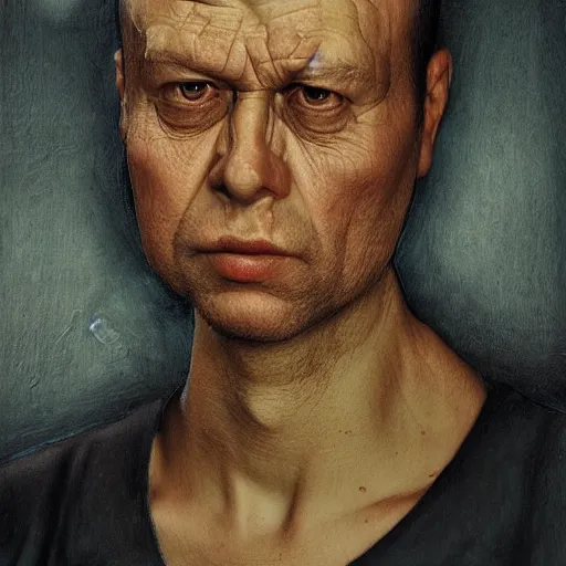 Image similar to portrait of alexander abdulov, photo - realistic, color image, 2 k, highly detailed, by h. r. giger