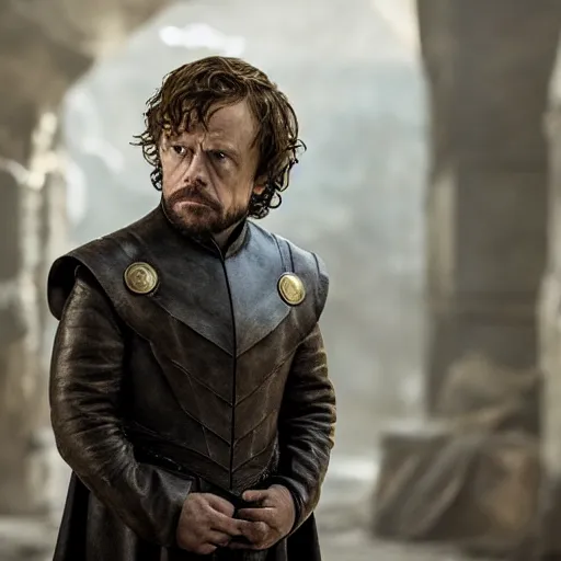 Image similar to Elon Musk as Tyrion Lannister, still from Game of Thrones, tv show, detailed, 4K