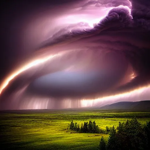 Image similar to amazing photo a tornado by marc adamus, digital art, beautiful dramatic lighting