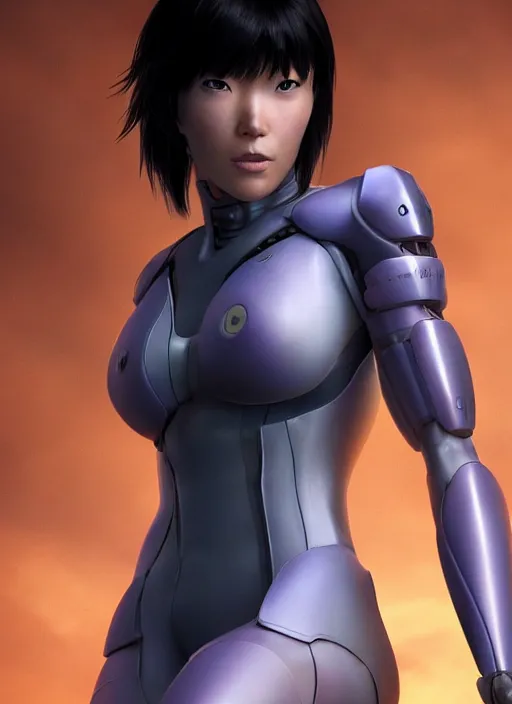 Image similar to weta disney pixar movie still portrait photo of motoko kusanagi the major ghost in the shell : : as cyborg woman by pixar : : by weta, wlop, ilya kuvshinov, rossdraws, artgerm, maxim cover, octane render, anime, octane render, 3 d, volumetric lighting, anti aliasing, raytracing : :