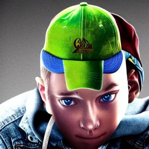 Image similar to Eminem in The Legend of Zelda Breath of the Wild