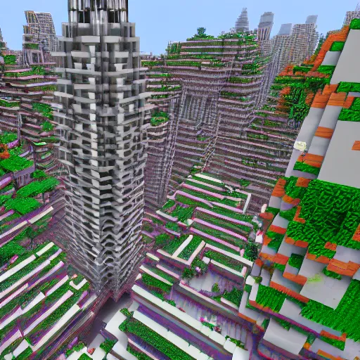 Image similar to Shibuya, Minecraft