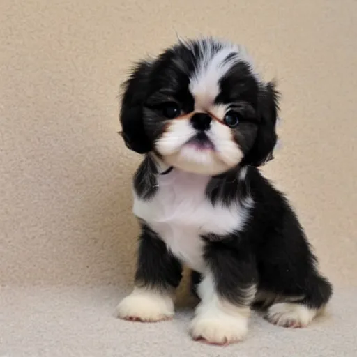 Image similar to electronic shih tzu puppy, 8 k