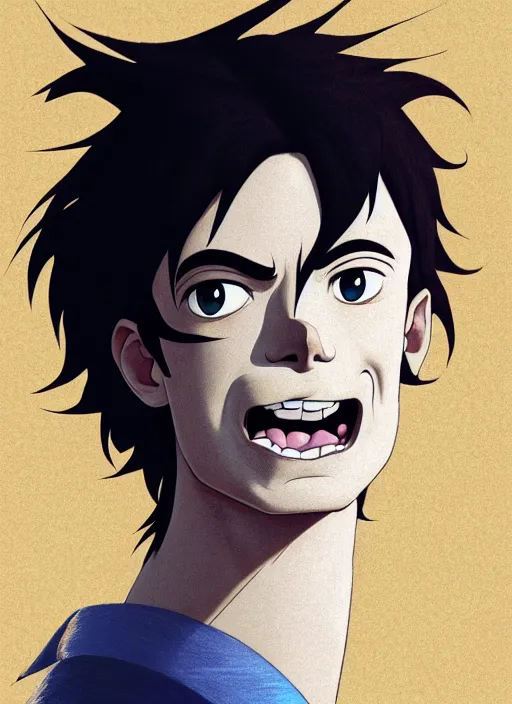 Image similar to centered!! macro head portrait of medieval happy singing king michael jackson, artstation, detailed cartoon, elegant, digital painting, concept art, smooth, sharp focus, illustration, ghibli, makoto shinkai, don bluth, fujita goro, jean giraud, akihiko yoshida, tom whalen 8 k