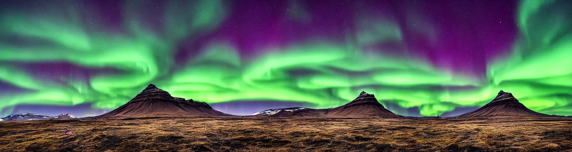 Prompt: beautiful mountain landscape of iceland at night with the majestic aurora borealis , art, high detail, high definition, photorealistic, hdr,