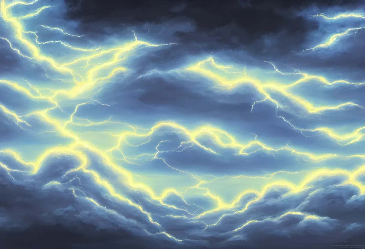 Prompt: a beautiful ultradetailed painting of storm clouds lightning, studio ghibli sunlight, archdaily, wallpaper, highly detailed, trending on artstation