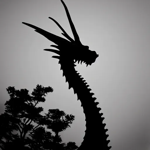 fire breathing dragon silhouette