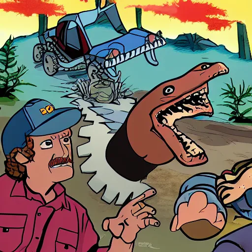 Prompt: tremors Saturday morning cartoon