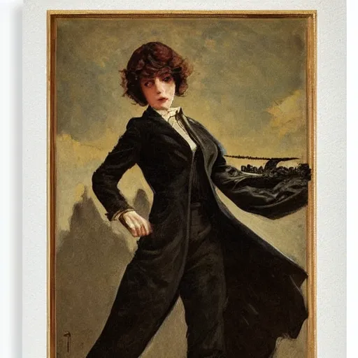 Image similar to female occult detective by alfred stevens