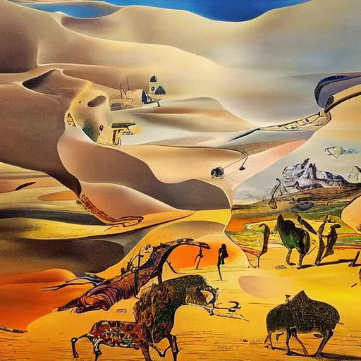 Image similar to kurdistan painted by salvador dali, highly detailed, insanely intricate, award winning art, trending on artstation