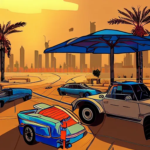 Prompt: gta : dubai by felix kelly