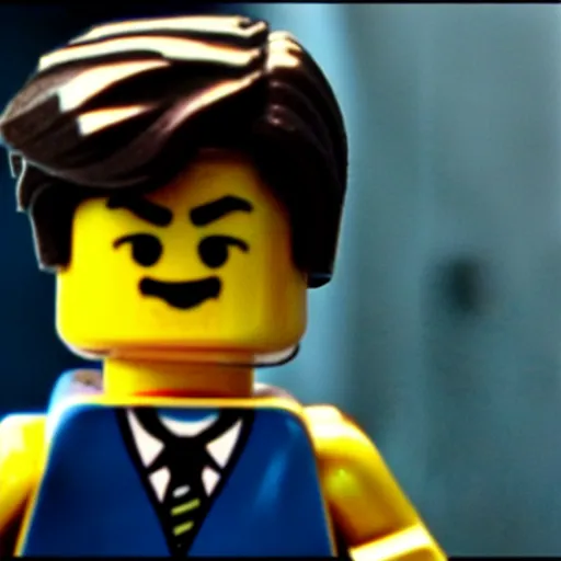 Prompt: (Lego) fight club!!, movie still, cinematic, dramatic, David fincher