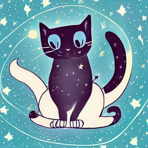 Prompt: a cute kitty cat a kitty kitty kitty cat, in space