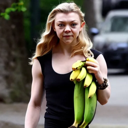 Image similar to natalie dormer finds shelter in a banana