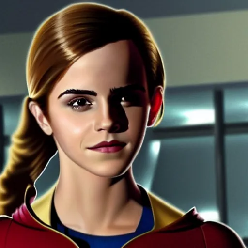 Prompt: Emma Watson as Supergirl