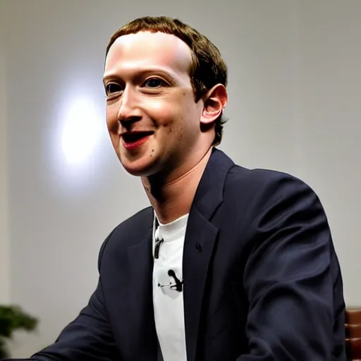 Prompt: a room with 10 mark Zuckerbergs