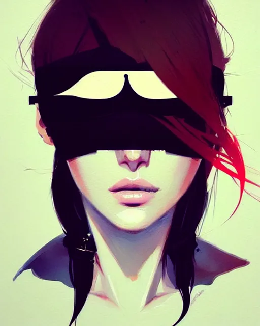 Image similar to a ultradetailed beautiful painting of a stylish woman with an eyepatch over her left eye, by conrad roset, greg rutkowski and makoto shinkai trending on artstation