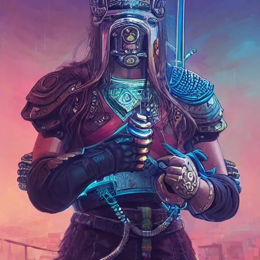 Image similar to cyberpunk viking helmet mask warrior goddess robot ninja fantasy, art gta 5 cover, official fanart behance hd artstation by jesper ejsing, by rhads, makoto shinkai and lois van baarle, ilya kuvshinov, ossdraws