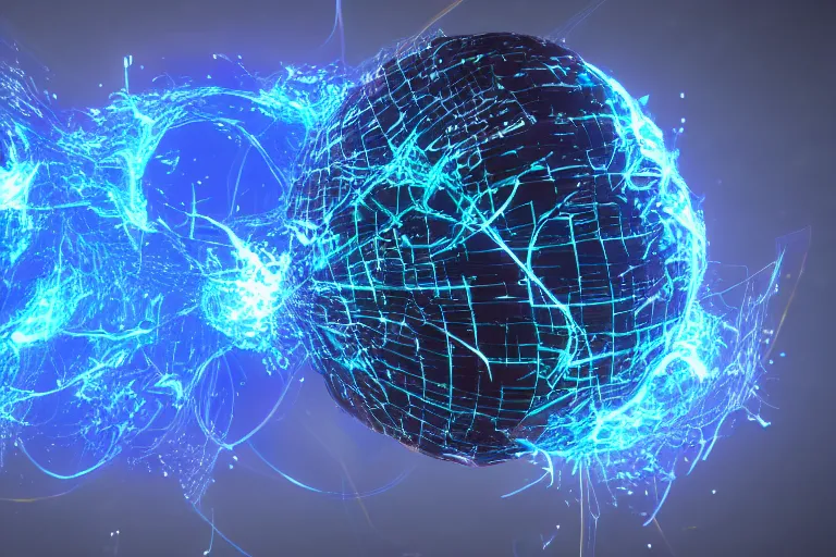 Image similar to x - particles, octane render, cinema 4 d