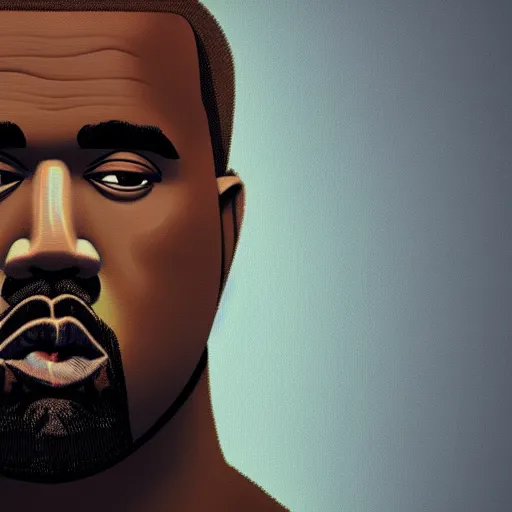 Prompt: Kanye West in minecraft cover art, ultra wide lens shot , beautiful, DnD character art portrait, realistic, hyperdetailed, DeviantArt Artstation, cinematic lighting