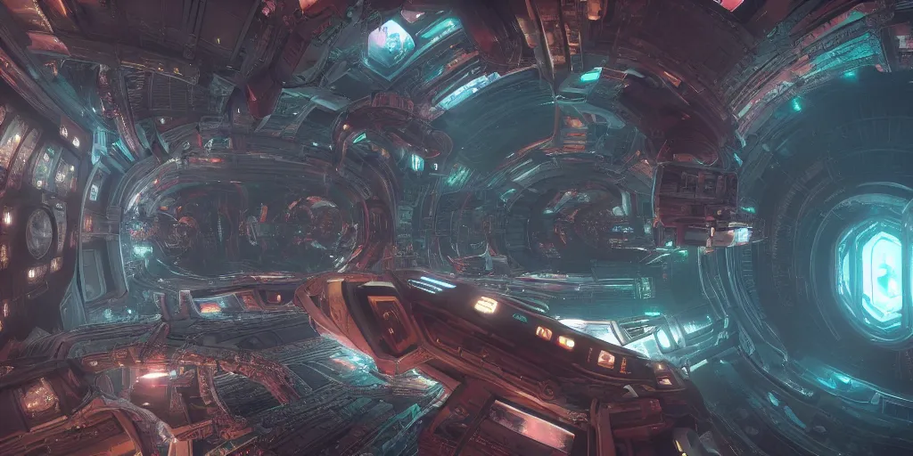 Image similar to cinematic shot of a sci-fi space station with ornate Elven architecture floating in outer space, epic castle, epic nebula, artstation, sharp focus, realistic 8k, emerald, crystalline, octane render, nvidia raytracing demo