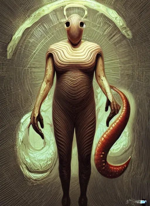 Prompt: full body picure of slimy mollusk as elon musk!!!, anthropomorphic character, drool, concept art, intricate, elegant, highly detailed, digital painting, artstation, wallpaper, smooth, sharp focus, illustration, art by giger and artgerm and greg rutkowski and alphonse mucha