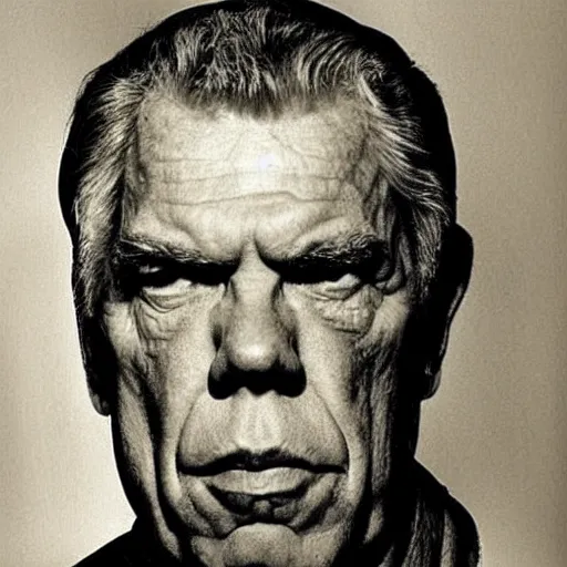 Prompt: gothic vanishing detailed portrait of lee marvin at elderly age of 1 0 5