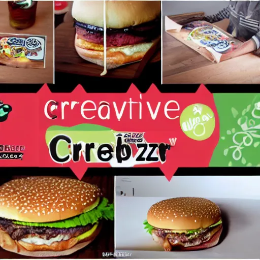 Prompt: creative burger pizza - n 4