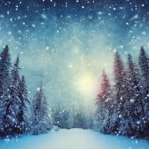 Prompt: cosmic winter wonderland