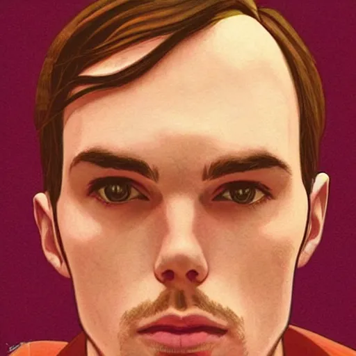 Image similar to “ nicholas hoult retro minimalist portrait by jean giraud, moebius starwatcher comic, sharp, smooth face, 8 k ”