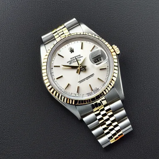 Image similar to fisher price Rolex Datejust, close up, photo