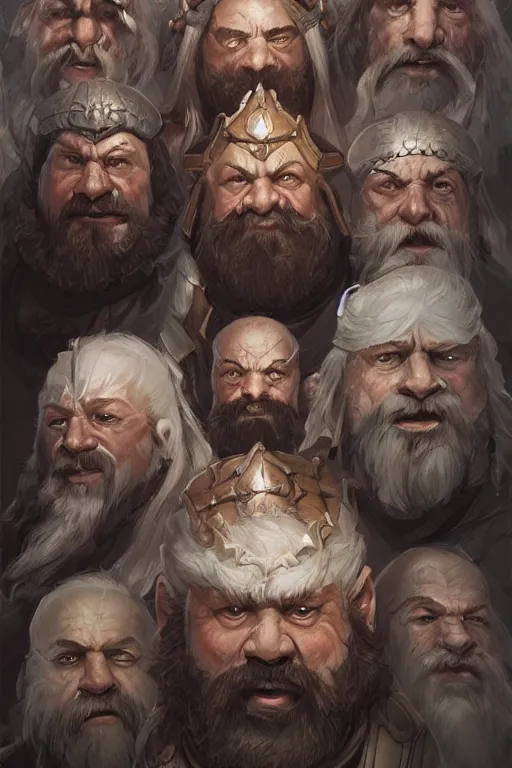 Image similar to dwarven clan, highly detailed, d & d, fantasy, portrait, highly detailed, headshot, digital painting, trending on artstation, concept art, sharp focus, illustration, art by artgerm and greg rutkowski and magali villeneuve