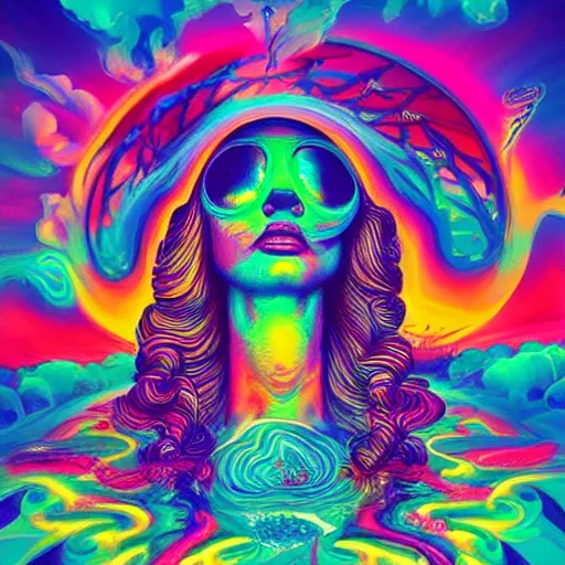 Image similar to psychedelic heaven, trending on artstation