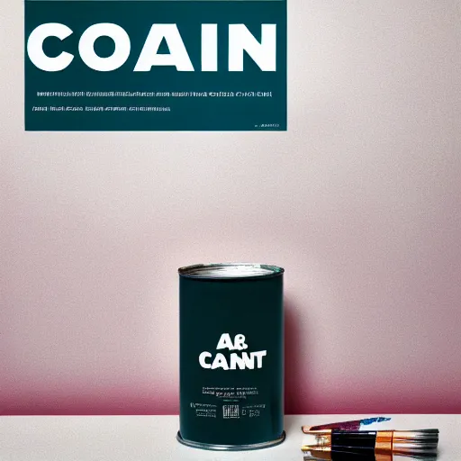 Prompt: can of paint ad, minimal, modern, magazine, catalogue