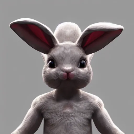 Prompt: an 8 k hi - res render of alien baby bunny rabbit, 3 d daz studio