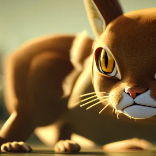 Image similar to photography of a realistic meowth animal, ultra detailed, 8 k, cinematic lighting, natural background, trending on artstation, pokemon