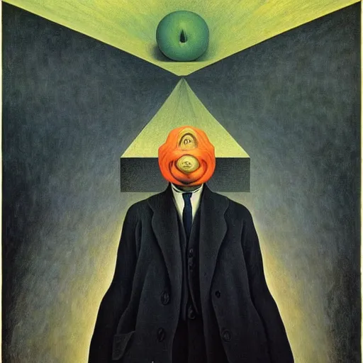 Image similar to figurative post - morden monumental dynamic portrait by magritte and hogarth, inspired by william blake and gaugin, illusion surreal art, highly conceptual figurative art, intricate detailed illustration, controversial poster art, polish poster art, geometrical drawings, no blur