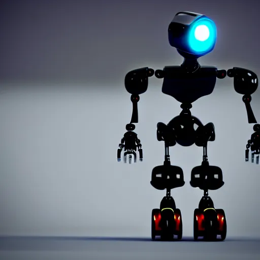 Prompt: cel shaded 3 d render of a robot on roller skates, unreal engine, octane render, thick and bold black outlines, gorgeous, advanced lighting technology, stylized and expressive, perfect anatomy