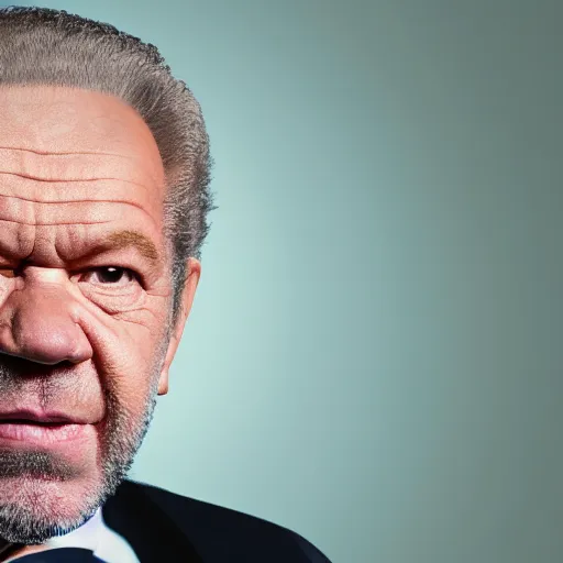 Image similar to Alan sugar in a bath of sugar, hyper realistic, 8k