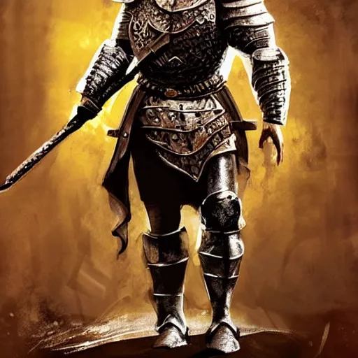 Prompt: Dwayne Johnson as a fantasy themed knight in the style of AK